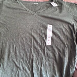 Old Navy Forest Green V-Neck Women’s Top